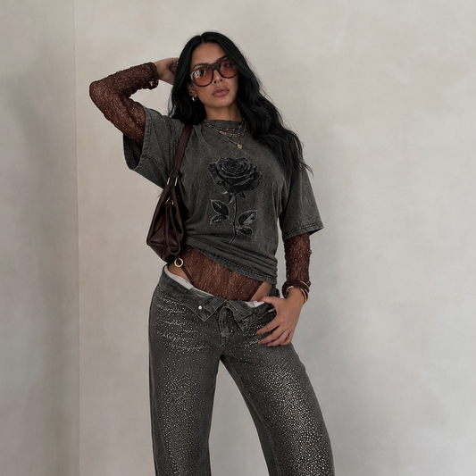 Oversize Acid Wash Flor